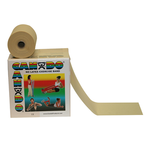 FNT10-5620 - Fabrication Enterprises - CanDo&reg; Latex Free Exercise Band - 50 Yard Roll - Tan - xx-Light
