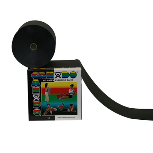FNT10-5625 - Fabrication Enterprises - CanDo&reg; Latex Free Exercise Band - 50 Yard Roll - Black - x-Heavy