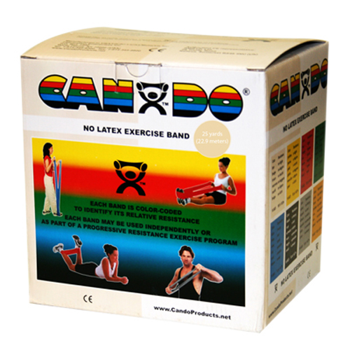 FNT10-5630 - Fabrication Enterprises - CanDo&reg; Latex Free Exercise Band - 25 Yard Roll - Tan - xx-Light