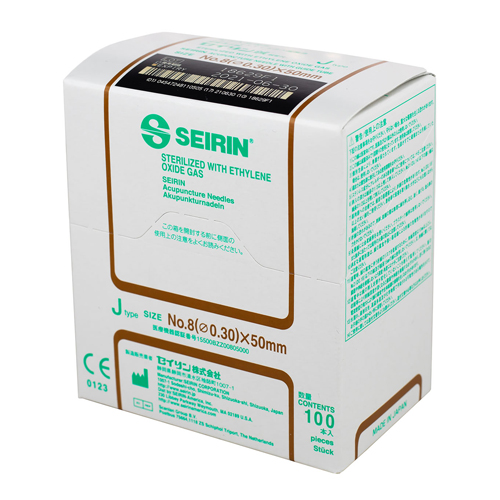 SEIRIN J-Type Acupuncture Needles, size 8 (0.30mm) x 40mm , box of 100 needles SEIRIN J-Type Acupuncture Needles, size 8 (0.30mm) x 40mm , box of 100 needles