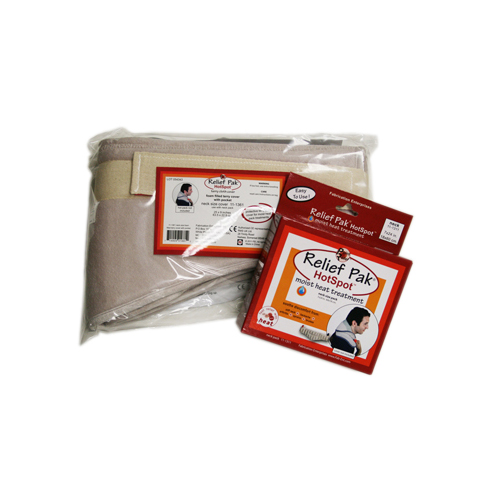 Relief Pak HotSpot Moist Heat Pack and Cover Set - Neck Pack with Terry with Foam-fill Cover - Case of 12 Relief Pak HotSpot Moist Heat Pack and Cover Set - Neck Pack with Terry with Foam-fill Cover - Case of 12