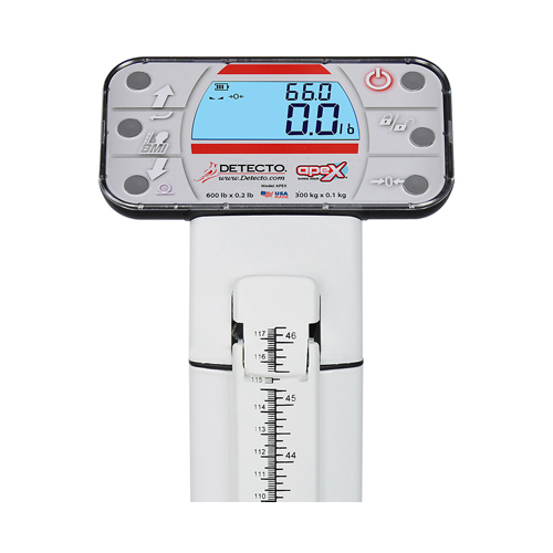 FNT12-1356 - Fabrication Enterprises - Detecto&reg; Apex&reg; Digital Clinical Scale w/Mechanical Height Rod (600 lb)