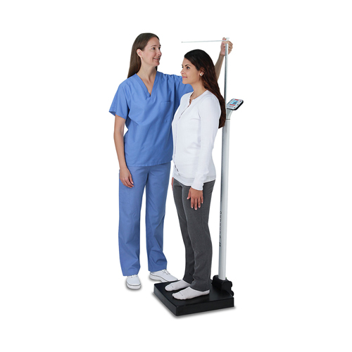 FNT12-1356 - Fabrication Enterprises - Detecto&reg; Apex&reg; Digital Clinical Scale w/Mechanical Height Rod (600 lb)