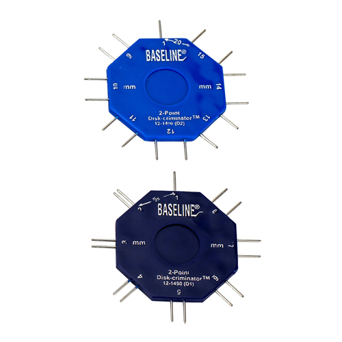 FNT12-1490 - Fabrication Enterprises - Baseline, 2-point Discrim-A-Gon, 2 Disk Set, Metal Tips