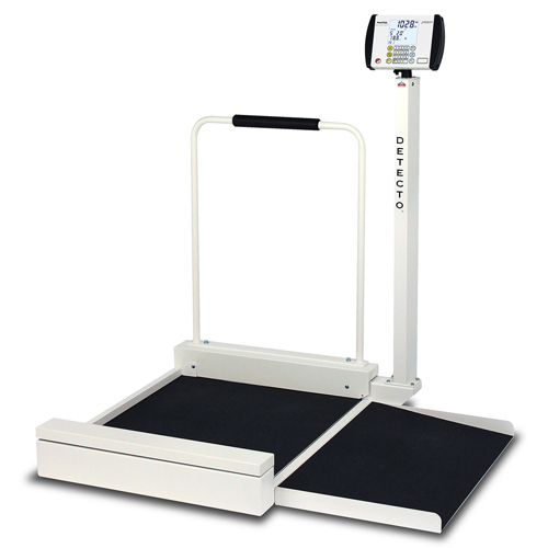 FNT12-2365 - Fabrication Enterprises - Detecto, Wheelchair Scale, Stationary, Digital, 800 lb x .2 lb / 360 kg x .1 kg, AC Adap