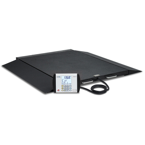 FNT12-2392 - Fabrication Enterprises - Detecto, Wheelchair Scale, Portable, Digital, 1000 lb x .2 lb / 450 kg x .1 kg, AC Adapter