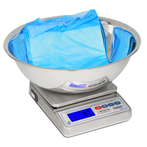 FNT12-2458 - Fabrication Enterprises - Detecto, Underpad/Wet Diaper Scale, Mariner Waterproof IP67, 12-lb capacity, Underpad Bowl