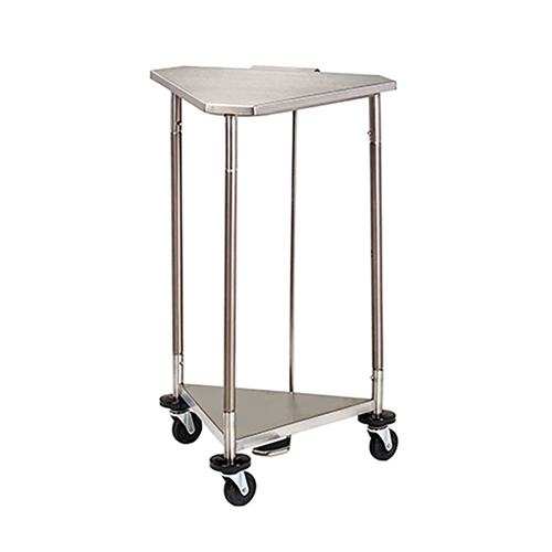 FNT13-3486 - Fabrication Enterprises - Clinton, Triangular Tilt-Lid Hamper, Stainless Steel, 18"