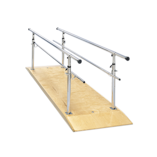 FNT15-4030 - Fabrication Enterprises - Parallel Bars, wood platform, height adjustable, 10' L x 30" W x 26" - 44" H