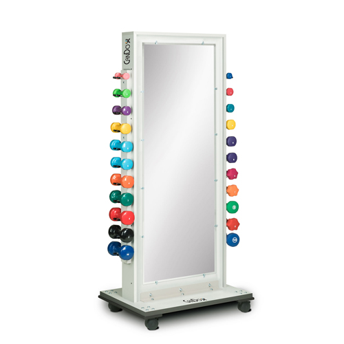 FNT15-4234 - Fabrication Enterprises - CanDo Mobile Weight Rack and Mirror without Accessories