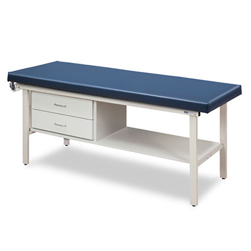 FNT15-4413 - Fabrication Enterprises - Clinton, Alpha-S Treatment Table, 1-Section, 1 Shelf, 2 Drawers, 72" x 30" x 31"