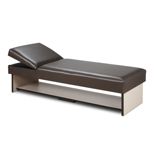 FNT15-4499 - Fabrication Enterprises - Clinton, Recovery Couch, Panel leg, 1 Shelf, Flat Foam Adjustable Headrest