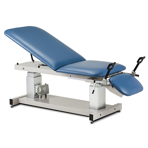 FNT15-4550 - Fabrication Enterprises - Clinton, Multi-Use Ultrasound Table, 3-Section, Motorized Hi-Lo, Stirrups, 72" x 27"