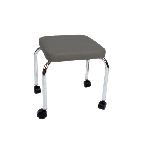 FNT16-1600 - Fabrication Enterprises - Mobile Stool, No Back, Square Top, 18" H, Specify Upholstery Color