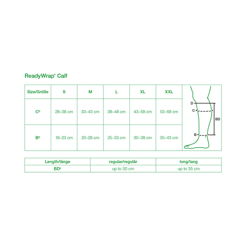 FNT24-2050 - Fabrication Enterprises - ReadyWrap Calf Support, Average, 11.8" (30 cm) Length, Black, Small