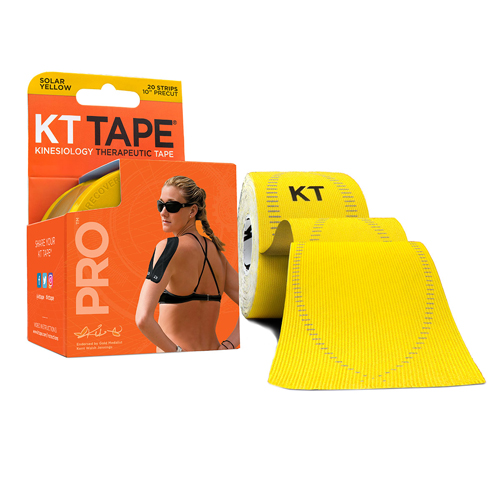 KT TAPE PRO, Precut 10 Strip (20 each), Solar Yellow - Fabrication  Enterprises 25-3436 EA - Betty Mills