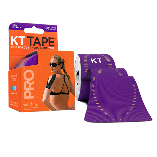 KT TAPE PRO, Precut 10 Strip (20 each), Epic Purple - KT Health 25-3439 EA  - Betty Mills