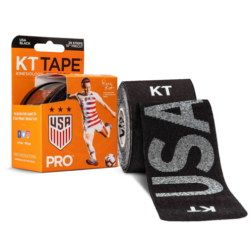 KT Tape Pro Kinesiology Therapeutic Body Tape: Roll of 20 Strips, Jet Black