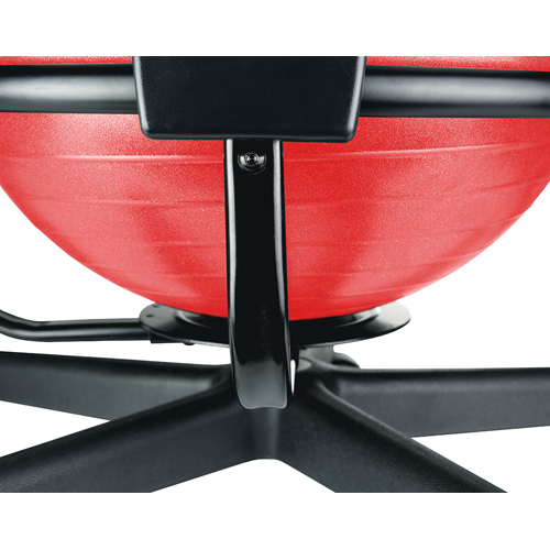FNT30-1791R - Fabrication Enterprises - CanDo Ball Chair - Metal - Mobile - with Back - with Arms - with 22" Red Ball