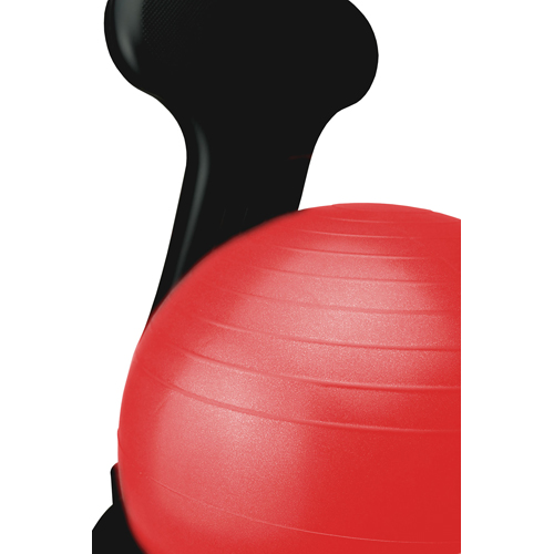 FNT30-1792R - Fabrication Enterprises - CanDo Ball Chair - Plastic - Mobile - with Back - Adult Size - with 22" Red Ball