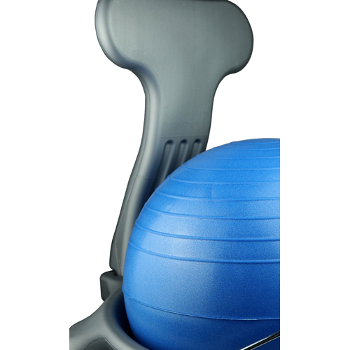 FNT30-1795B - Fabrication Enterprises - CanDo Ball Chair - Plastic - Mobile - with Back - Child Size - with 15" Blue Ball