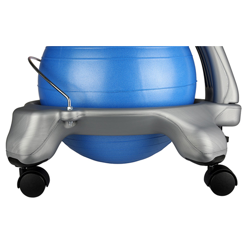 FNT30-1795B - Fabrication Enterprises - CanDo Ball Chair - Plastic - Mobile - with Back - Child Size - with 15" Blue Ball