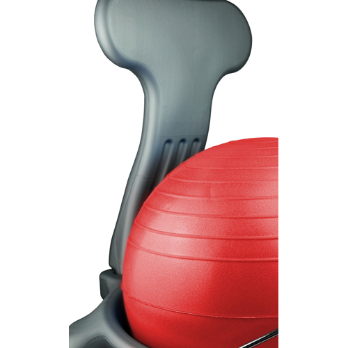 FNT30-1795R - Fabrication Enterprises - CanDo Ball Chair - Plastic - Mobile - with Back - Child Size - with 15" Red Ball
