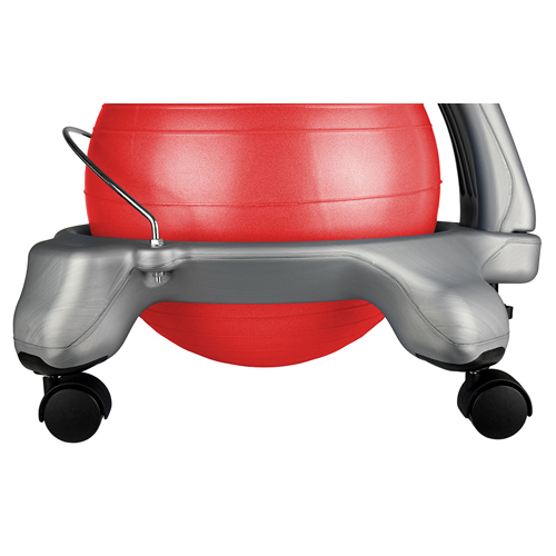 FNT30-1795R - Fabrication Enterprises - CanDo Ball Chair - Plastic - Mobile - with Back - Child Size - with 15" Red Ball