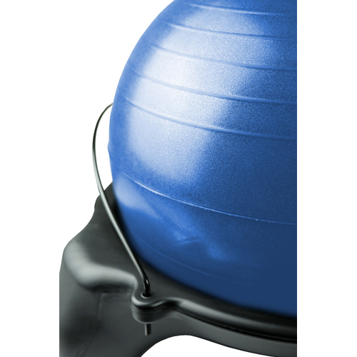 FNT30-1796B - Fabrication Enterprises - CanDo Ball Stool - Plastic - Mobile - No Back - Adult Size - with 22" Blue Ball