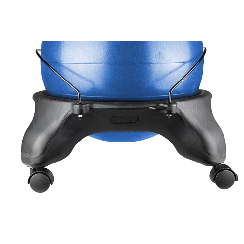 FNT30-1796B - Fabrication Enterprises - CanDo Ball Stool - Plastic - Mobile - No Back - Adult Size - with 22" Blue Ball
