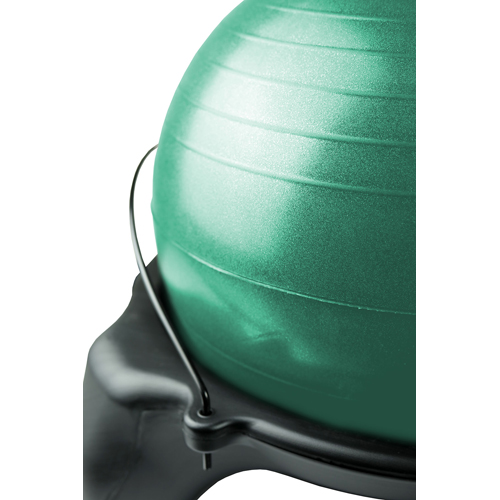 FNT30-1796G - Fabrication Enterprises - CanDo Ball Stool - Plastic - Mobile - No Back - Adult Size - with 22" Green Ball