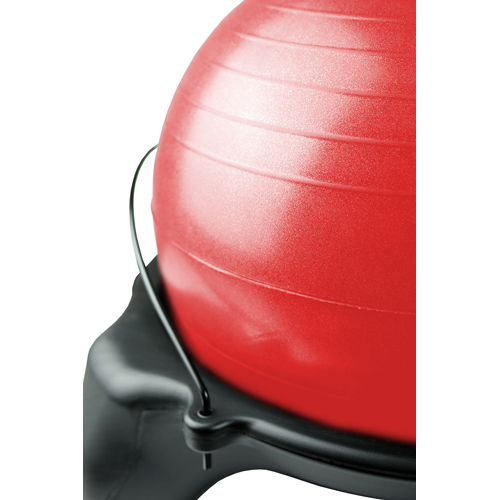 FNT30-1796R - Fabrication Enterprises - CanDo Ball Stool - Plastic - Mobile - No Back - Adult Size - with 22" Red Ball