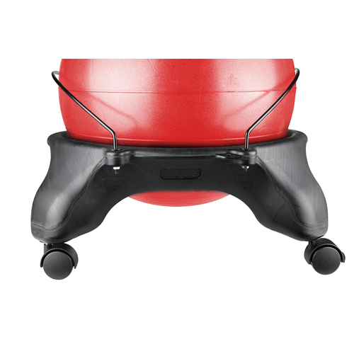 FNT30-1796R - Fabrication Enterprises - CanDo Ball Stool - Plastic - Mobile - No Back - Adult Size - with 22" Red Ball