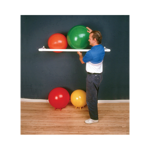 Inflatable Exercise Ball 64" x 18" x 2" Accessory 1 Shelf PVC Wall Rack 