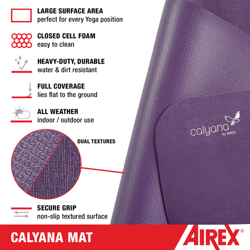 FNT32-1279 - Fabrication Enterprises - Airex Exercise Mat, Calyana Pro, 73" x 26" x 0.25", Melon