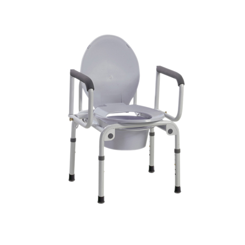 FNT43-2340 - Fabrication Enterprises - Commode with Drop Arms, Deluxe Steel, 19-23" Height, 1 Each