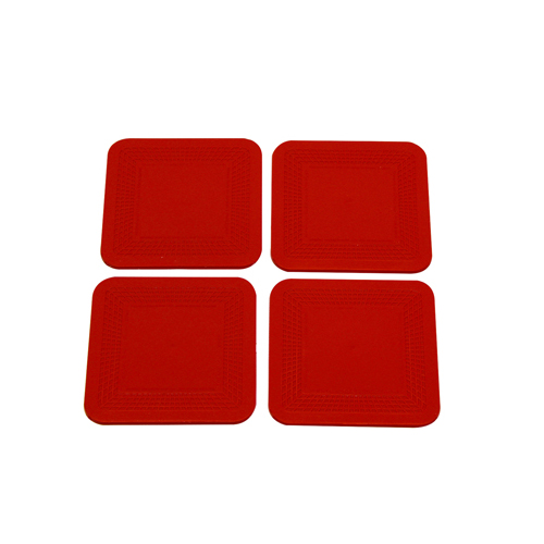FNT50-1670R - Fabrication Enterprises - Dycem&reg; Non-Slip Square Coasters, Set of 4, Red
