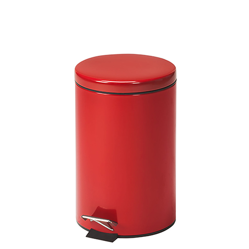 FNT50-2024 - Fabrication Enterprises - Clinton, Small Round Waste Receptacle, Red, 13 Quart