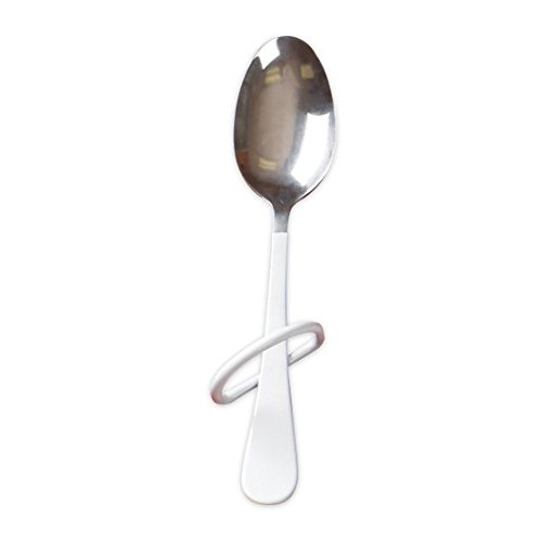FNT61-0004R - Fabrication Enterprises - Finger Loop Utensil - Teaspoon - Right Hand