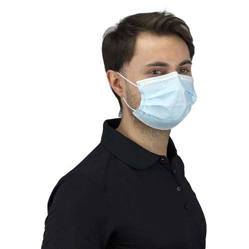 FNT70-0664-50 - Fabrication Enterprises - Ticare Face Masks, 3 Ply Disposable With Ear Loops, Box Of 50
