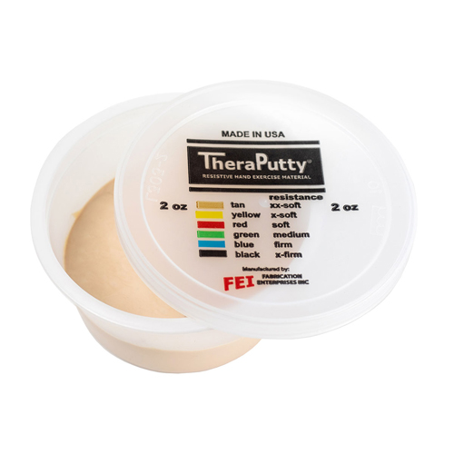 FNT71-0060 - Fabrication Enterprises - CanDo&reg; Theraputty&reg; Exercise Material - 2 oz - Tan - XX-Soft (set of 10)