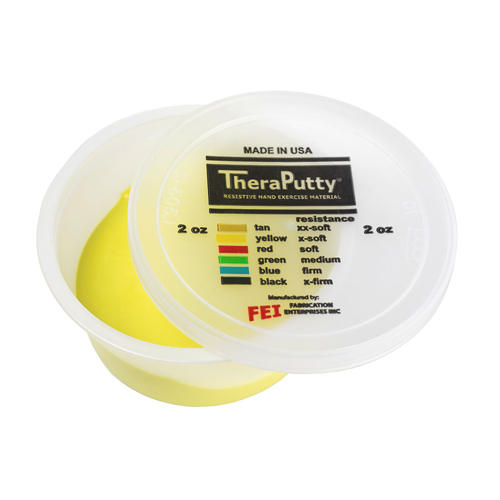FNT71-0061 - Fabrication Enterprises - CanDo&reg; Theraputty&reg; Exercise Material - 2 oz - Yellow - X-soft (set of 10)