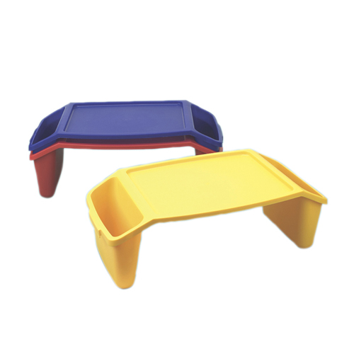 Plastic bed tray with side pockets Plastic bed tray with side pockets