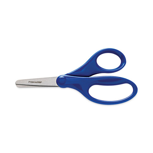 Fiskars Kids/Student Scissors, Rounded Tip, 5 Long, 1.75 Cut Length,  Assorted Straight Handles