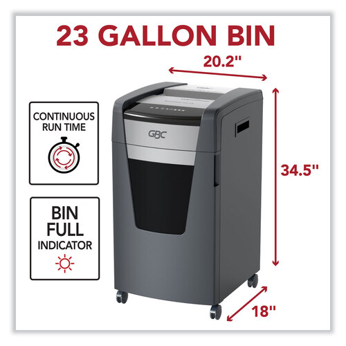 GBCWSM177004 - Acco - Momentum X22-23 Micro-Cut P-4 Anti-Jam Shredder, 22 Manual Sheet Capacity