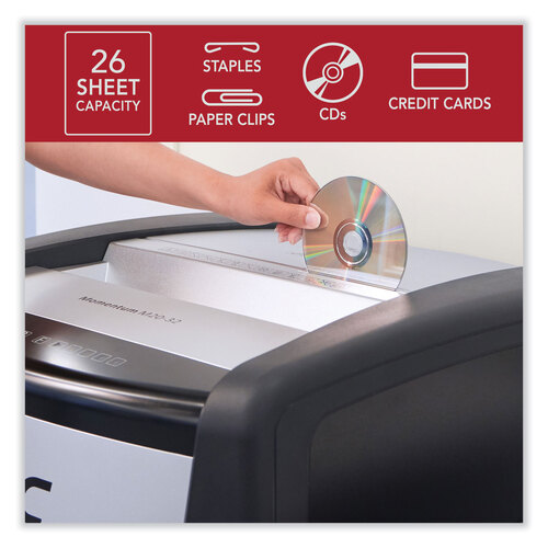 GBCWSM177005 - Acco - Momentum X26-32 Micro-Cut P-4 Anti-Jam Shredder, 26 Manual Sheet Capacity