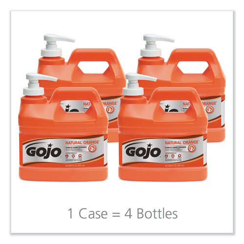 Gojo Natural Orange Pumice Hand Cleaner, Orange Citrus Scent - 0.5 gal jug