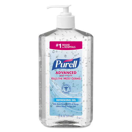 Advanced Hand Sanitizer Refreshing Gel, 20 oz Pump Bottle, Clean Scent, 12/Carton Advanced Hand Sanitizer Refreshing Gel, 20 oz Pump Bottle, Clean Scent, 12/Carton