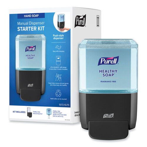 GOJ50721GFS - GOJO - HEALTHY SOAP Gentle and Free Foam ES4 Starter Kit, 1,200 mL, Graphite, 1/Carton