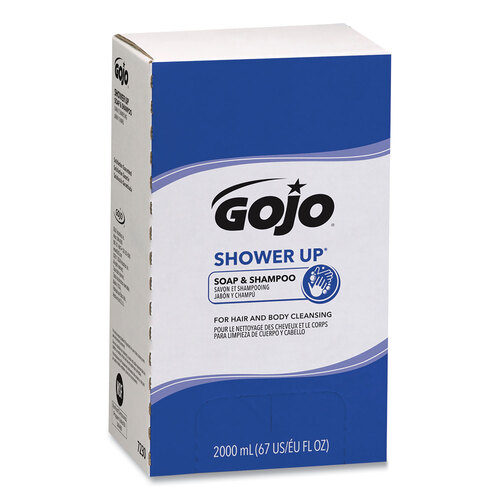 GOJ7230 - GOJO - SHOWER UP Soap and Shampoo, Pleasant Scent, 2,000 mL Refill, 4/Carton